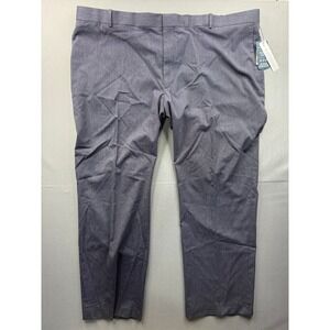 Perry Ellis Travel Luxe Mens Dress Pants 44x32 Blue Grey Washable Stretch Suit
